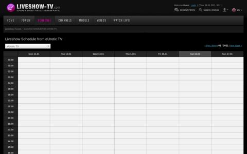 Liveshow Schedule from eUrotic TV | Liveshow-TV.com ...