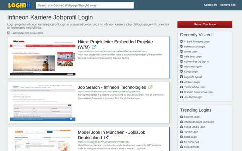 Infineon Karriere Jobprofil Login - Loginii.com