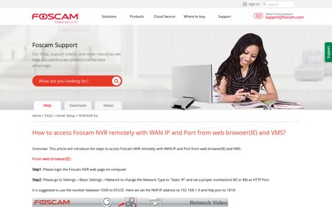 How to access Foscam NVR remotely with WAN IP and Port ...