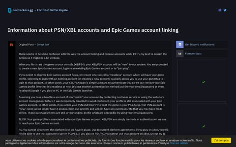 Information about PSN/XBL accounts and Epic Games ...