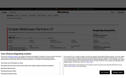 Enable Midstream Partners LP - Company Profile and News ...