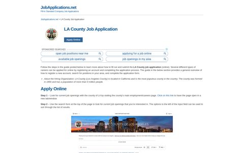 LA County Job Application - Apply Online