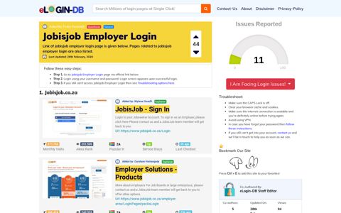 Jobisjob Employer Login - A database full of login pages from ...