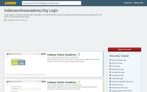 Indianaonlineacademy.org Login