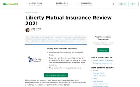 Liberty Mutual Insurance Review 2020 - NerdWallet