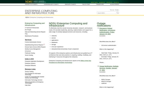 Enterprise Computing and Infrastructure | NDSU