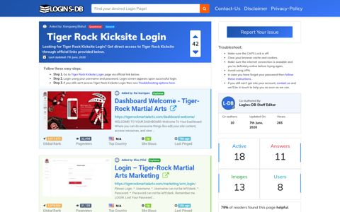 Tiger Rock Kicksite Login - Logins-DB