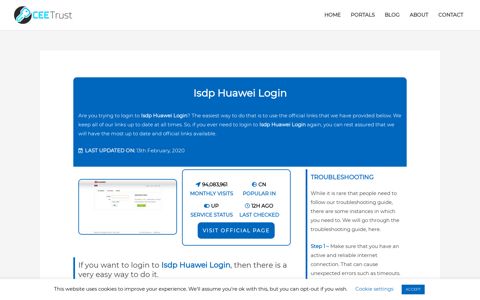 Isdp Huawei Login - Find Official Portal - CEE Trust
