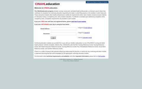 CINAHL Education - CINAHL Complete