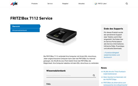 FRITZ!Box 7112 Service | AVM Deutschland