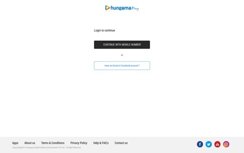 Login to continue - Hungama