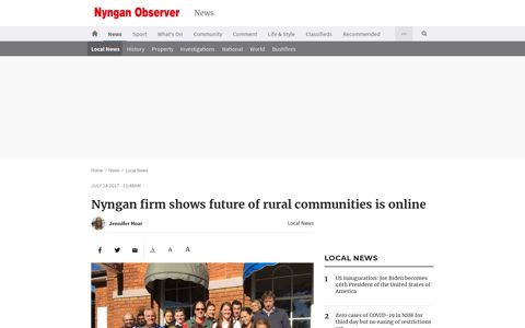 Nyngan firm shows future of rural communities is online ...