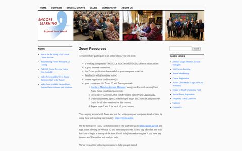 Zoom Resources | Encore Learning