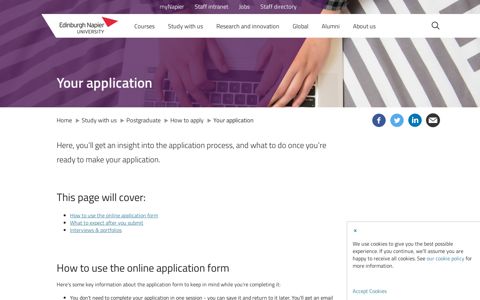 Your application - Edinburgh Napier University