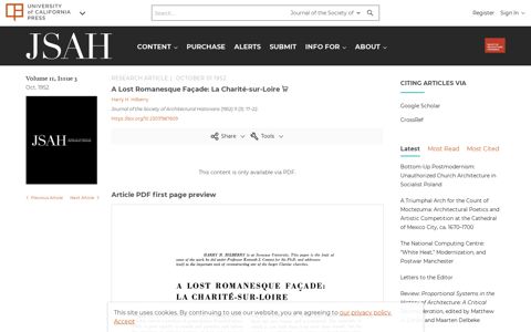 A Lost Romanesque Façade: La Charité-sur-Loire | Journal of ...