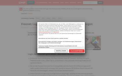 Freenet: Login funktioniert nicht - daran kann's liegen - CHIP