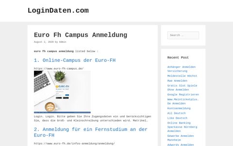 Euro Fh Campus - Online-Campus Der Euro-Fh