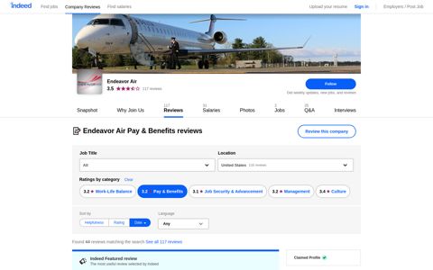 Working at Endeavor Air: Employee Reviews about Pay ...