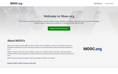 MOOC.org | Massive Open Online Courses | An edX Site
