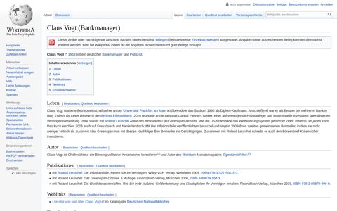 Claus Vogt (Bankmanager) – Wikipedia