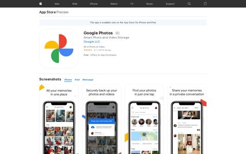 ‎Google Photos on the App Store
