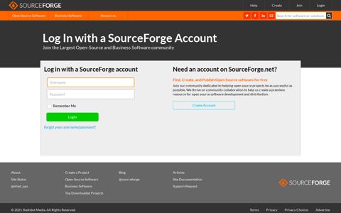 Join/Login - SourceForge