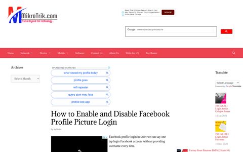 How to Enable and Disable Facebook Profile Picture Login ...