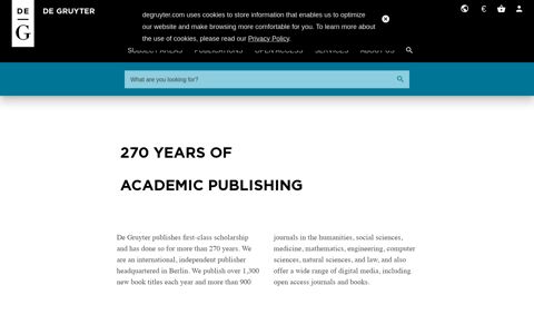 De Gruyter – Academic publishing
