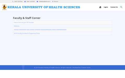 Faculty & Staff Corner - KUHS