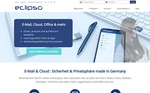 eclipso Mail & Cloud - E-Mail, Cloud, Office made in Germany