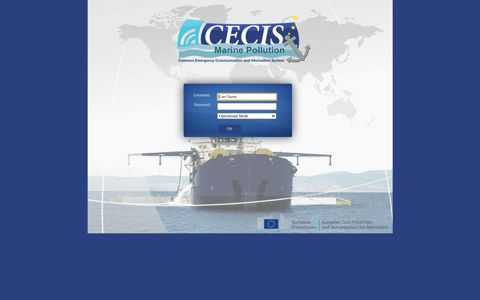 CECIS Marine Pollution Log In