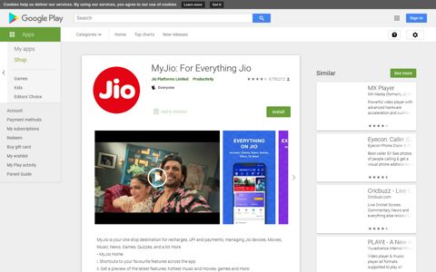 MyJio: For Everything Jio - Apps on Google Play