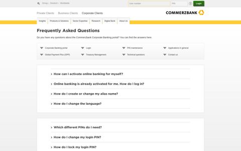 Frequently Asked Questions - Commerzbank