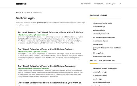 Gcefcu Login ❤️ One Click Access