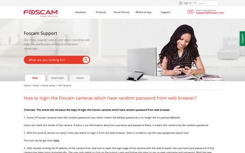 How to login the Foscam cameras which have random ...