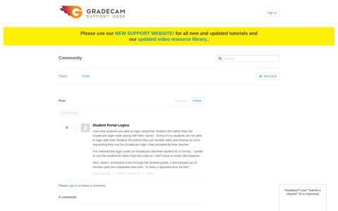 Student Portal Logins – GradeCam