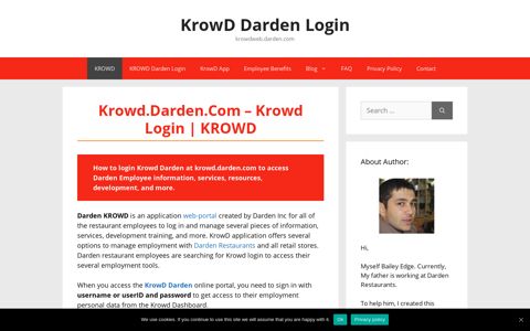 KROWD Darden - KROWD Login @ krowd.darden.com
