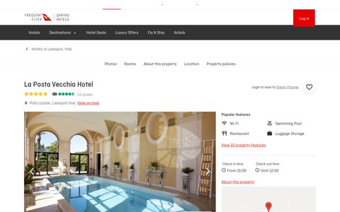 La Posta Vecchia Hotel | Qantas Hotels