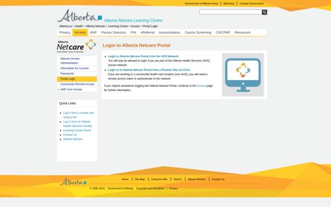 Login to Alberta Netcare Portal, Netcare Learning Centre