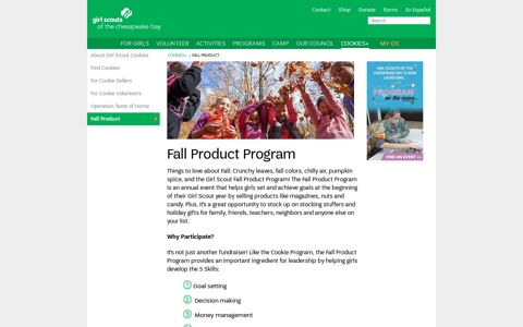 Cookies+ | Fall Product | Girl Scouts of the Chesapeake Bay
