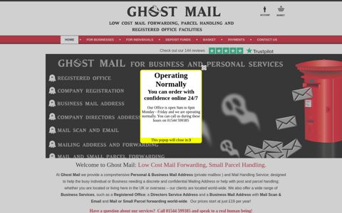 Ghost Mail - Low Cost Mail Forwarding, Parcel Handling ...