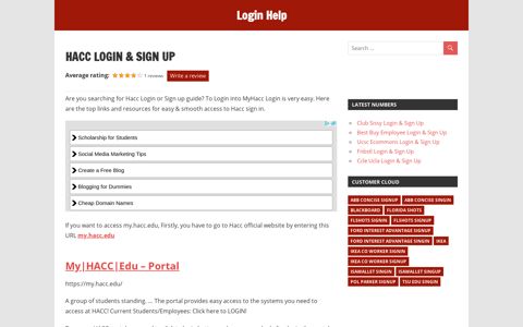 Hacc Login & sign in guide, easy process to login into my.hacc ...