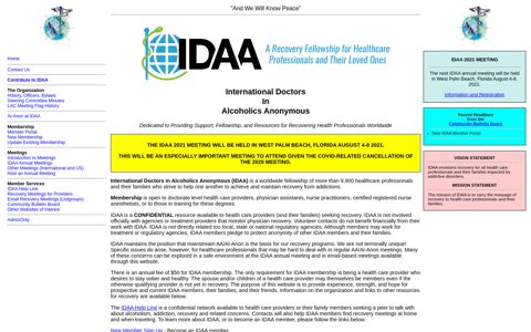 IDAA (International Doctors in Alcoholics Anonymous) - Home