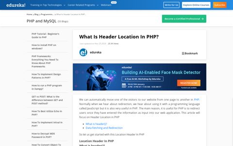 Header Location In PHP | PHP Header Location Edureka