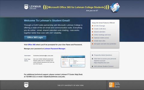Live at Lehman Student Email System - Lehman College