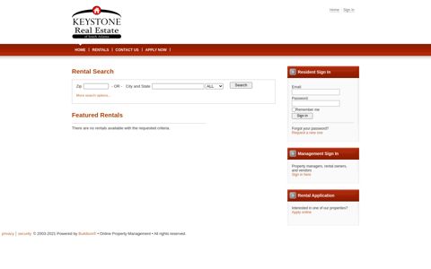 Keystone Property Management - Home Page