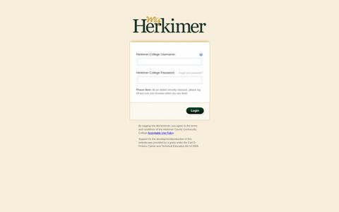 HCCC – Central Authentication Service - Herkimer College