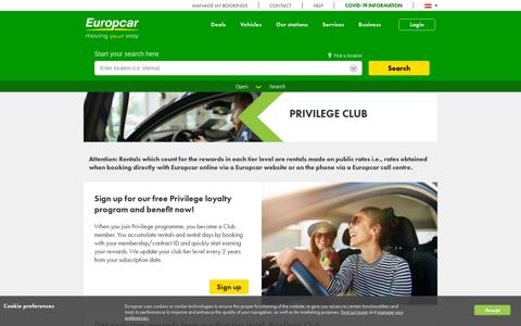 Privilege Club - Europcar Car Rental