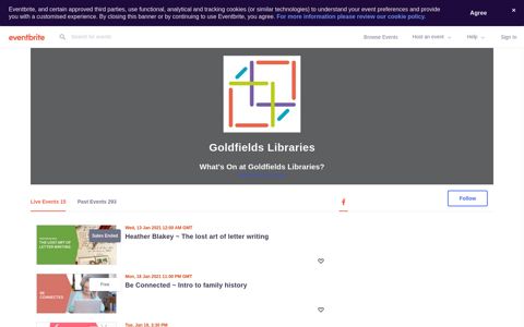 Goldfields Libraries Events | Eventbrite