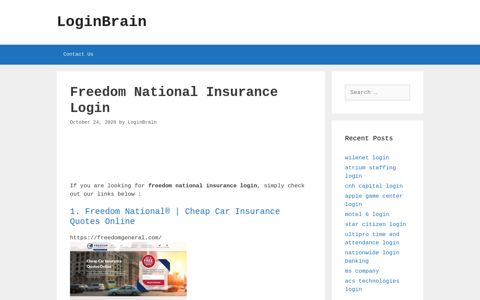 freedom national insurance login - LoginBrain